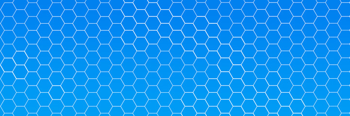 Geometric figures are evenly arranged on a solid blue background