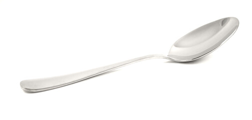 Soup spoon on isolated white background