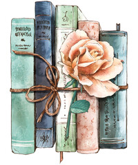 Flower Bookworm Avid Reader - Floral Book Reading Nerd