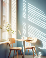 cafe interior design with pastel tone