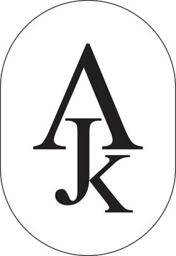 JKA letter modern logo design