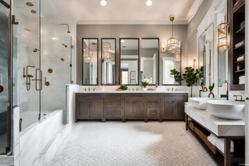 Transitional Bathroom Design: Where Functionality Meets Style.