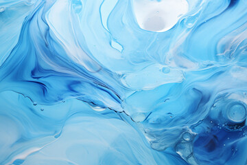 Water surface, blue clear natural background. Abstract water texture. Blue clear aqua. Macro liquid surface. AI generated