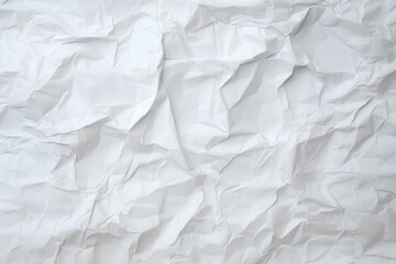 Fototapeta premium Crumpled White Paper Background Texture
