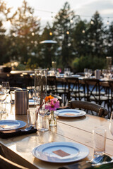 Wedding bbq places set