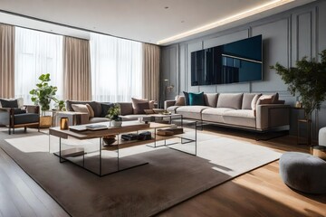 role of the sofa as a central gathering point for family and friends in a modern living room setting.