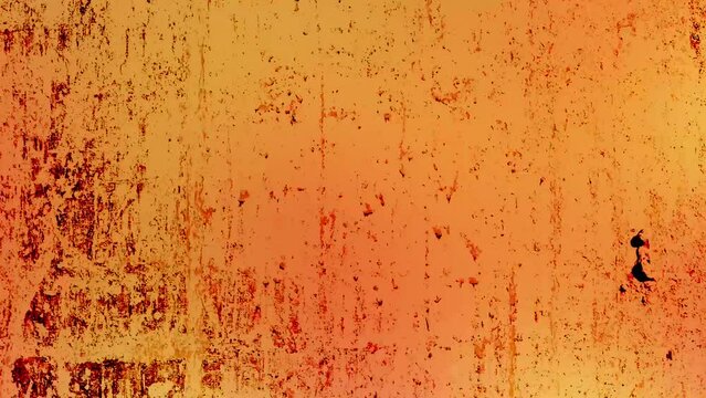 Orange 4k background with grunge texture, Abstract video with noise