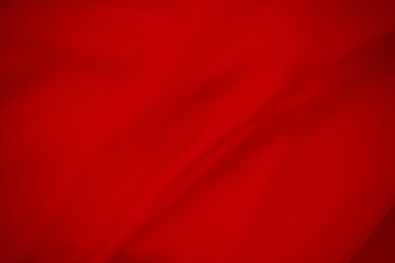 Empty red waving flag fabric texture. Background for national flags.