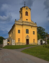 Fototapeta na wymiar Church of Saint Lawrence in Cenkovice,Usti nad Orlici District,Pardubice Region,Czech Republic,Europe 
