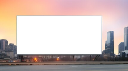Cityscape Billboard: Ready for Your Message. Generative ai