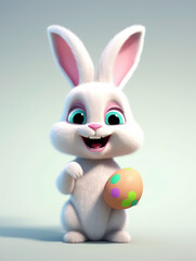 Obraz na płótnie Canvas Easter bunny on white background