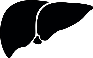 Human liver sign. Medical signs and symbols.