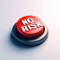 Assured Safety: 3D Illustration of a No Risk, Danger-Free Button