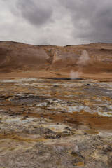 Hot earth and geysir in Hverir