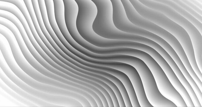 seamless looped wavy curve flowing gradient lines. Abstract twisted and wavy black and white animated gradient background. liquid gradient wave motion background.
