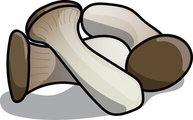 ポップなエリンギのイラスト素材