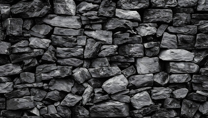 Dark Background Of Stone Wall Texture