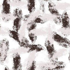 Seamless abstract textured pattern. Simple background with beige, black and white texture. Digital brush strokes background. Design for textile fabrics, wrapping paper, background, wallpaper, cover.