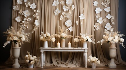 Wedding themed studio backdrop for studio photography
