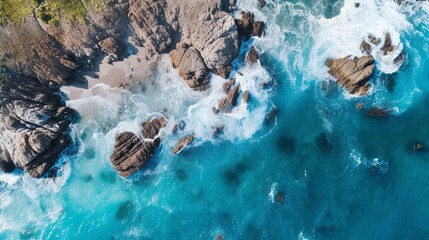 Aerial image of a breathtakingly gorgeous seascape