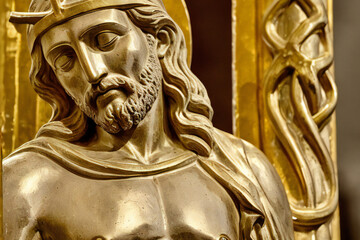Status of Jesus Christ in gold
