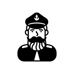 Sea Captain icon in vector. Illustration