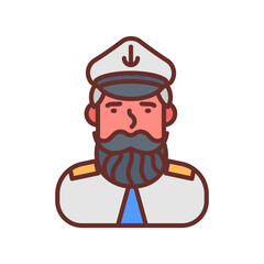 Sea Captain icon in vector. Illustration