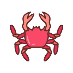 Crab icon in vector. Illustration