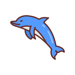 Dolphin icon in vector. Illustration