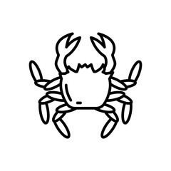 Crab icon in vector. Illustration