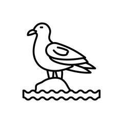 Sea Gull icon in vector. Illustration