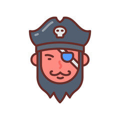 Pirates icon in vector. Illustration