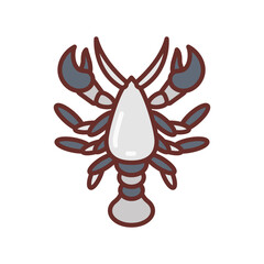 Lobster icon in vector. Illustration