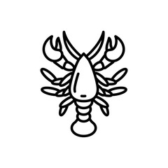 Lobster icon in vector. Illustration