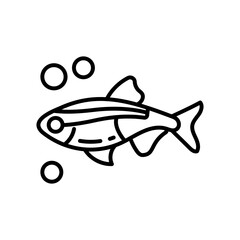 Neon Tetra icon in vector. Illustration