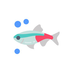 Neon Tetra icon in vector. Illustration