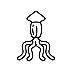 Squid icon in vector. Illustration
