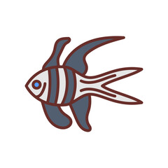 Banggai Cardinal icon in vector. Illustration