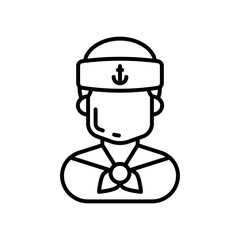 Sailor icon in vector. Illustration