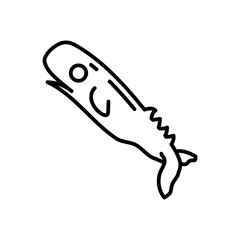 Sperm Whale icon in vector. Illustration