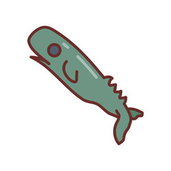 Sperm Whale icon in vector. Illustration