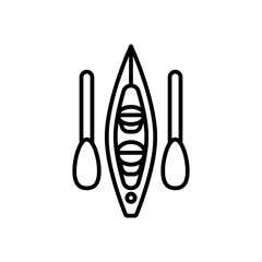 Canoe icon in vector. Illustration