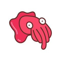 CuttleFish icon in vector. Illustration