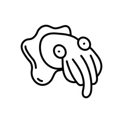 CuttleFish icon in vector. Illustration