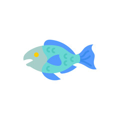 Parrot Fish icon in vector. Illustration