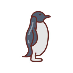 Penguin icon in vector. Illustration