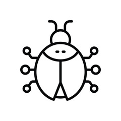 bug line icon. vector icon for your website, mobile, presentation, and logo design.