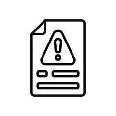 file dangerous line icon. vector icon for your website, mobile, presentation, and logo design.