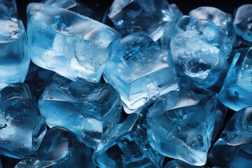 crushed Ice cubes background.