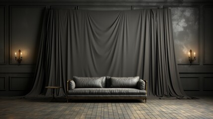 Clean elegant dark grey studio backdrop
